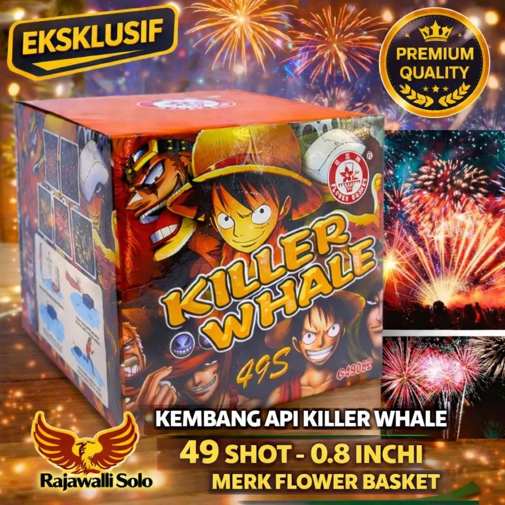 Kembang Api Cakes - Killer Whale 49 Shot 0,8
