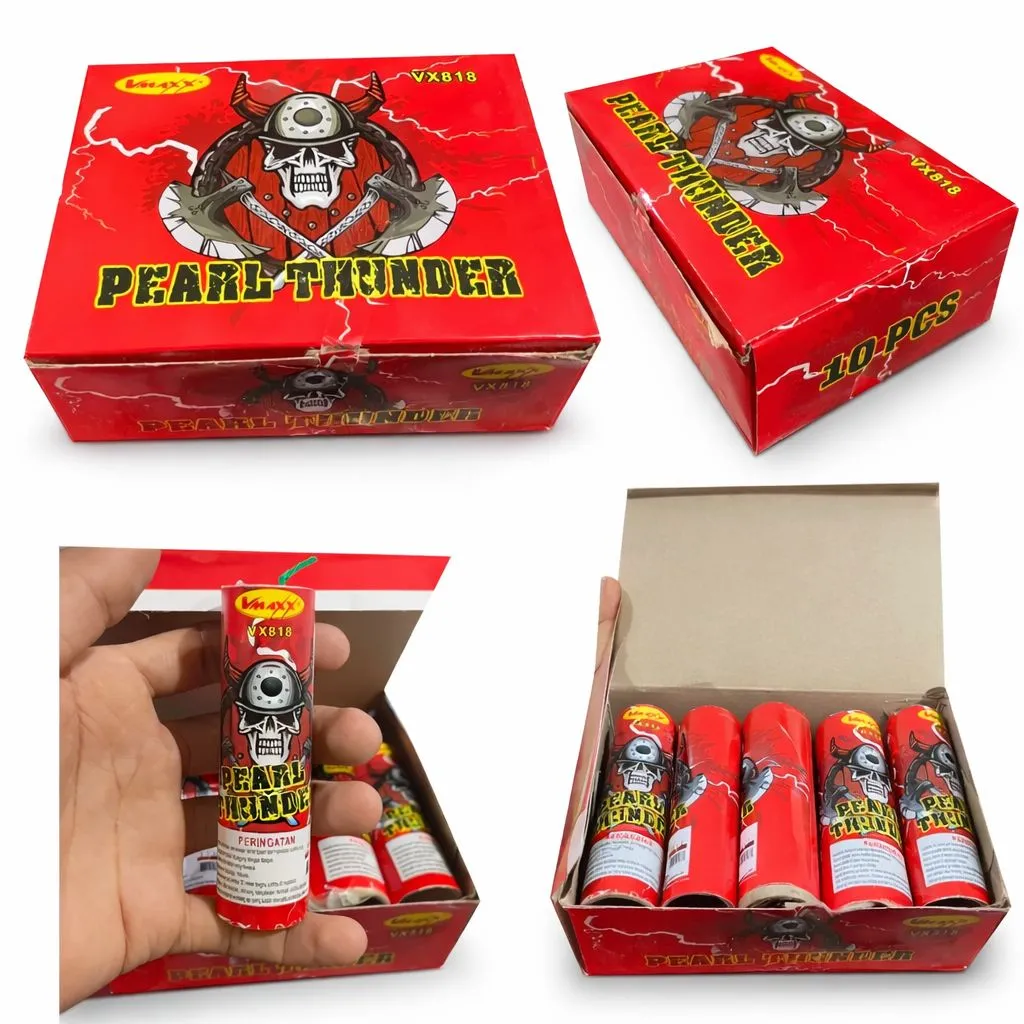 Kembang Api Import / Meledak Bawah / Pearl Thunder 1 Box Isi 6 Pcs
