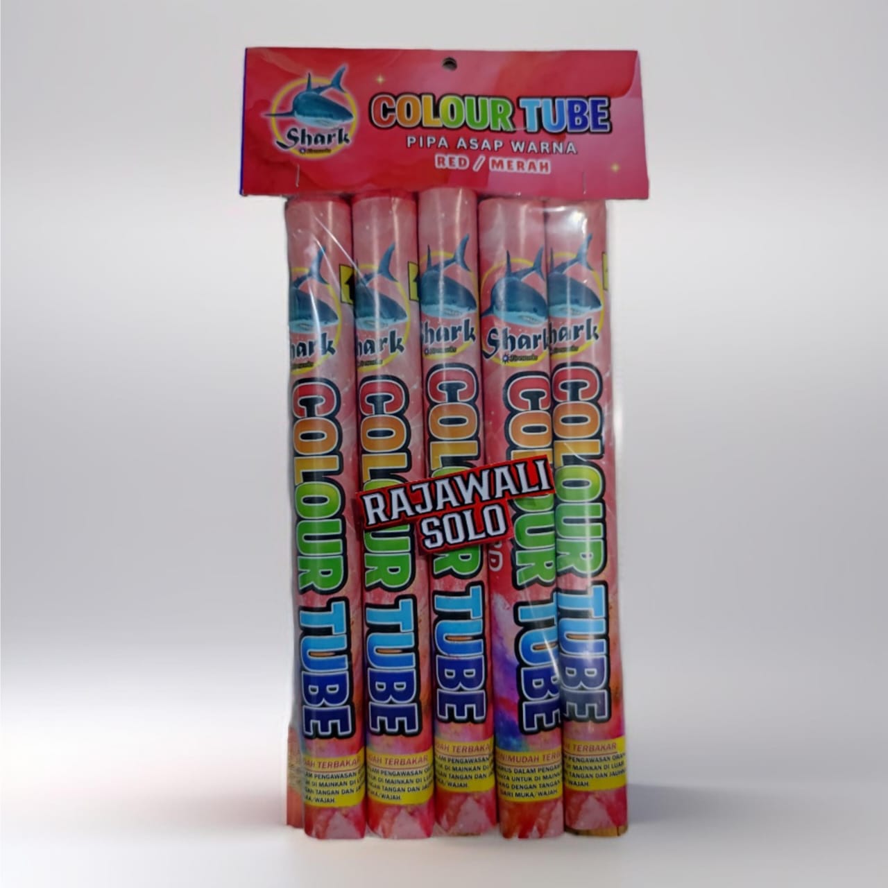 Colour Tube - Shark - 45 Detik - 1 Pack Isi 5 Batang — COLOUR TUBE MERAH